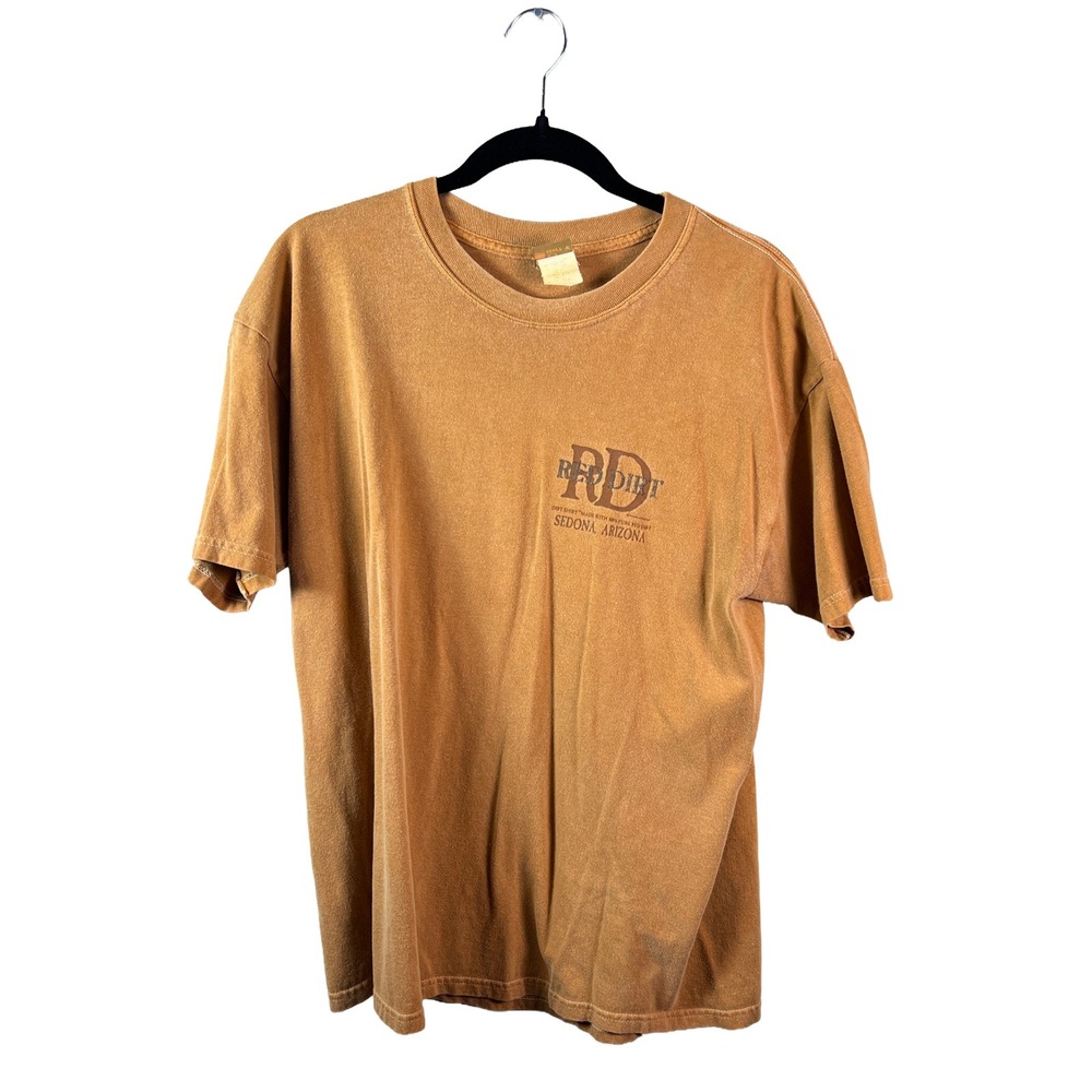 Vintage Hanes Beefy-T Sedona Red Dirt Shirt Mens Large Orange Cactus Arizona 90s